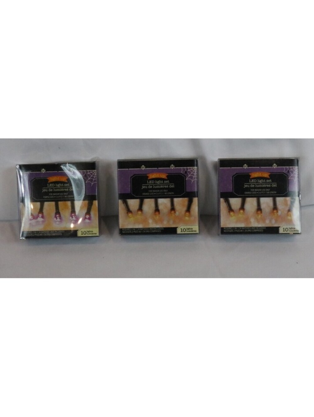 3 Pack Halloween P LED String Lights 3.6ft Battery Operated 10 Count Indoor